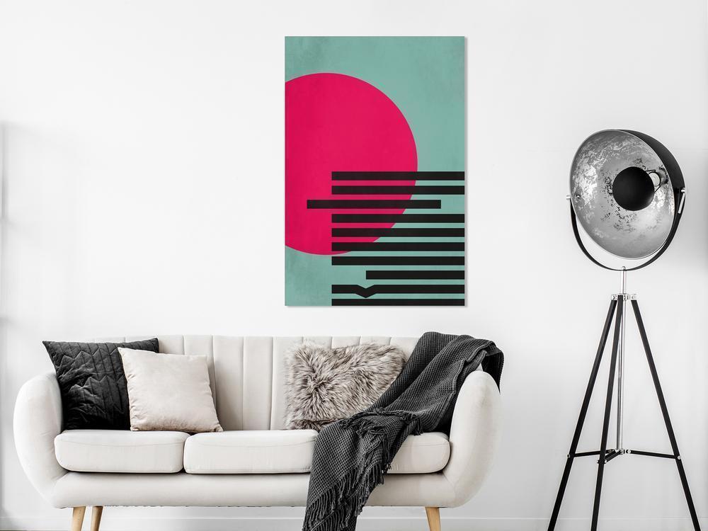 Canvas Print - Pink Sun (1 Part) Vertical-ArtfulPrivacy-Wall Art Collection