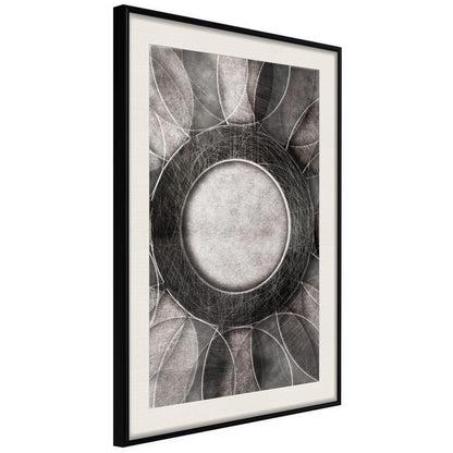 Abstract Poster Frame - Center of Fabric-artwork for wall with acrylic glass protection