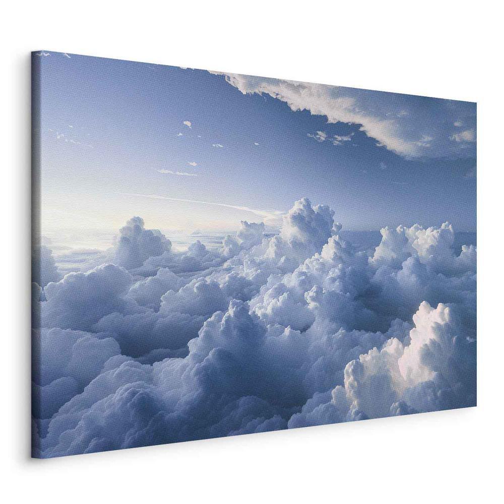 Canvas Print - Aerial Landscapes: Rays Lighting Up Fluffy Cloud Formations