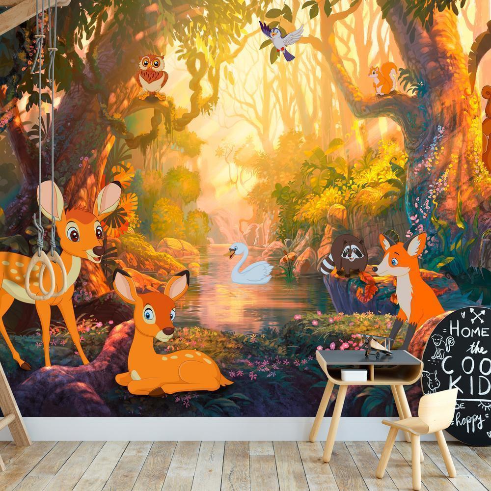 Wall Mural - Animals in the Forest-Wall Murals-ArtfulPrivacy