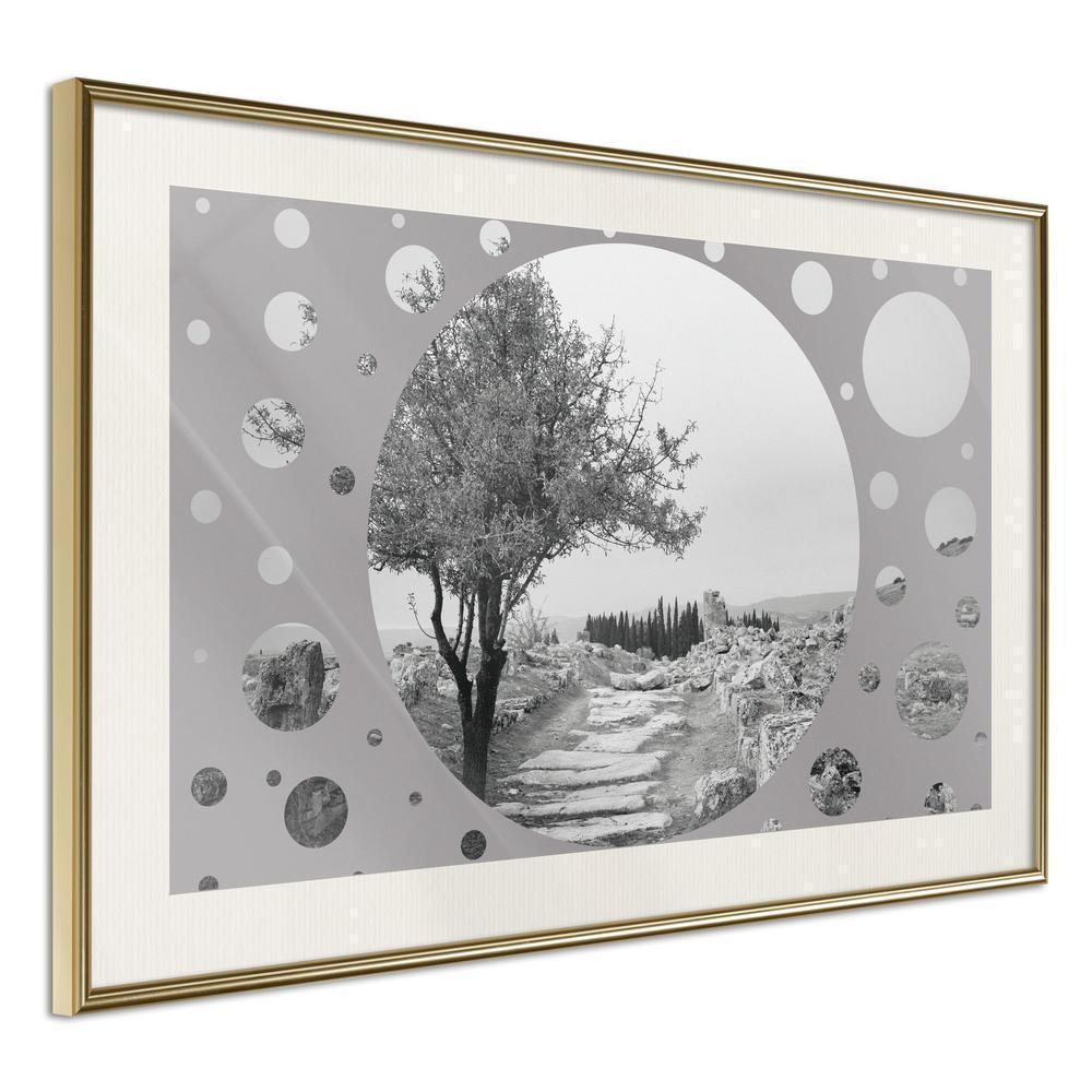 Black and white Wall Frame - Weekend in the Countryside-artwork for wall with acrylic glass protection