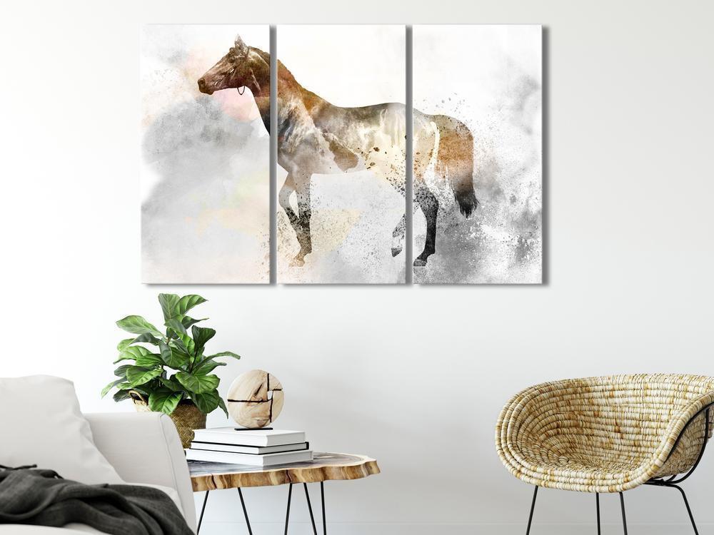 Canvas Print - Fiery Steed (3 Parts)-ArtfulPrivacy-Wall Art Collection