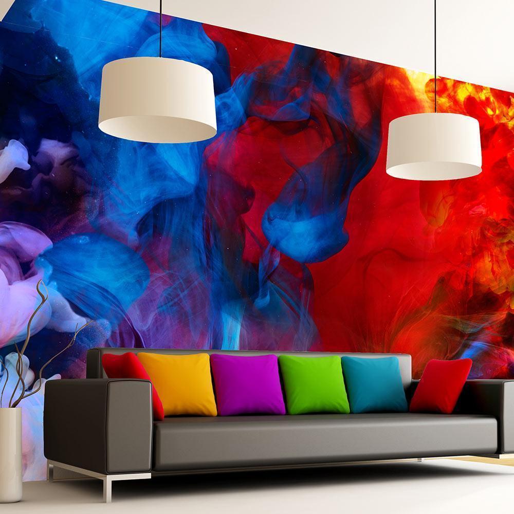 Wall Mural - Colored flames-Wall Murals-ArtfulPrivacy