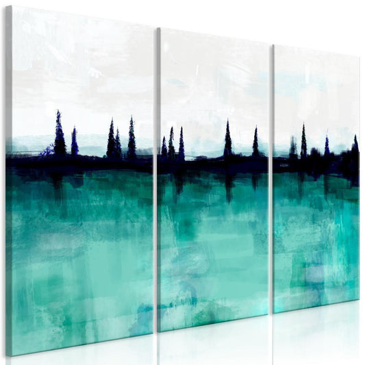 Canvas Print - Mountain Lake (3 Parts)-ArtfulPrivacy-Wall Art Collection