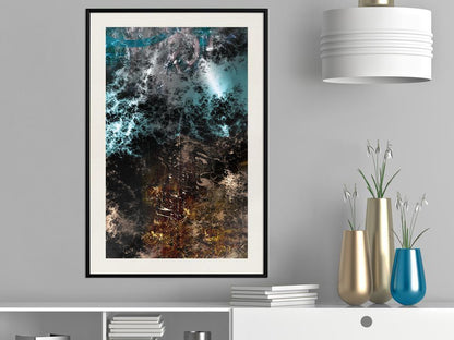 Abstract Poster Frame - Dark Matter I-artwork for wall with acrylic glass protection