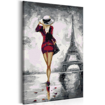 Start learning Painting - Paint By Numbers Kit - Parisian Girl - new hobby