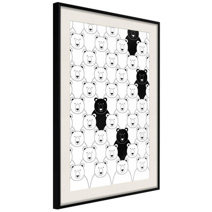 Nursery Room Wall Frame - Black and White Design-artwork for wall with acrylic glass protection