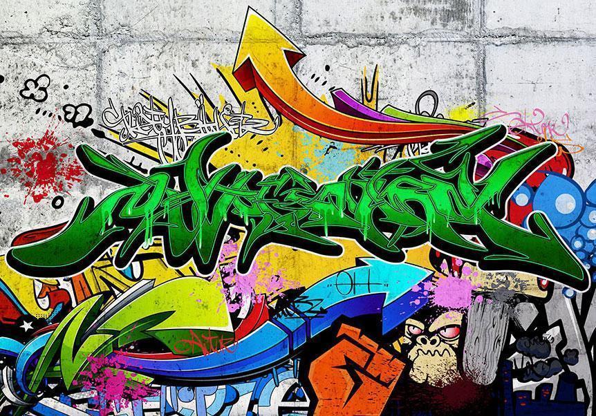 Wall Mural - Urban Graffiti-Wall Murals-ArtfulPrivacy