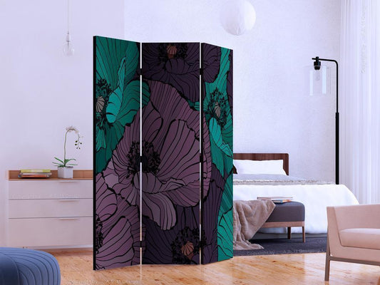 Decorative partition-Room Divider - Flowerbed-Folding Screen Wall Panel by ArtfulPrivacy
