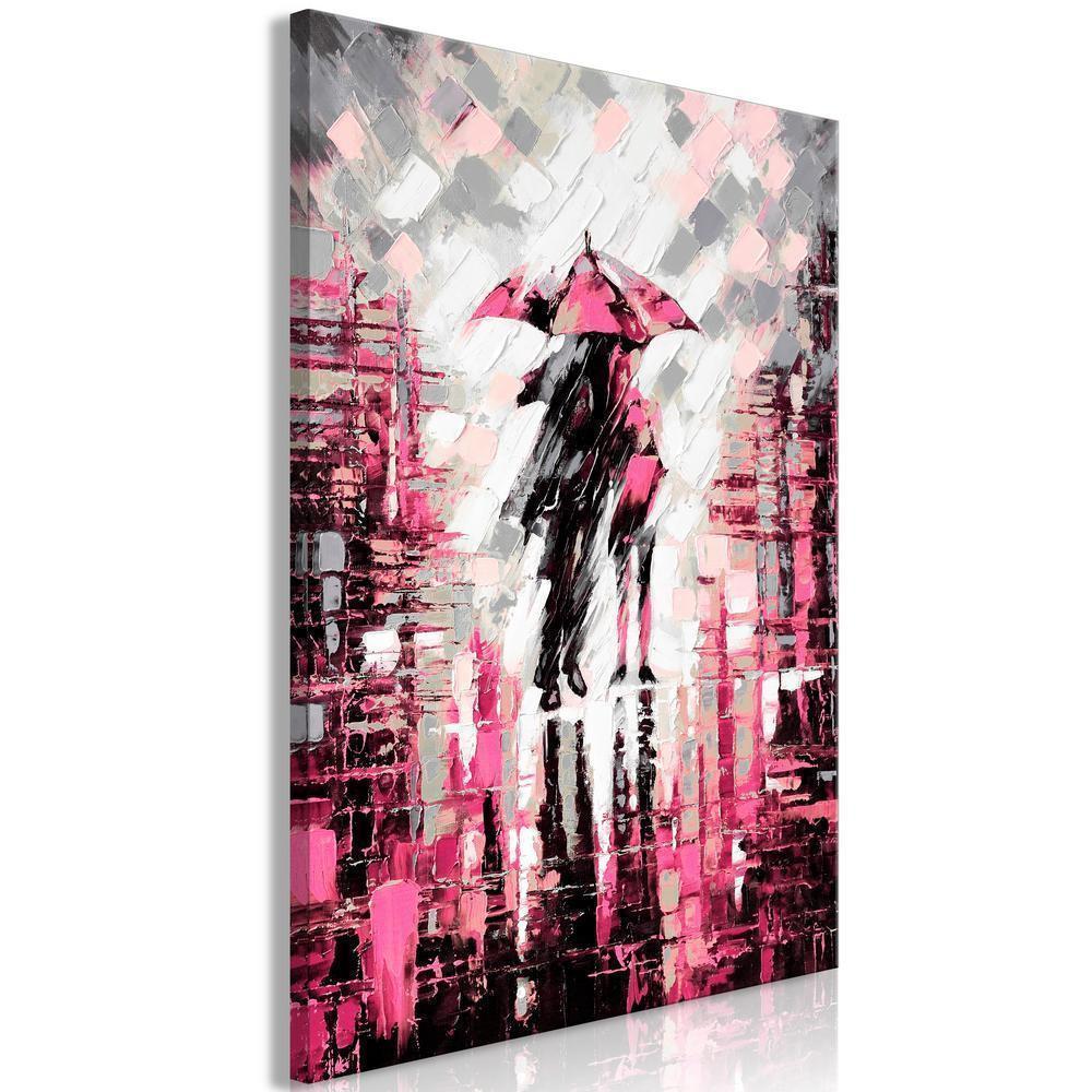 Canvas Print - Lovers in Colour (1 Part) Vertical Pink-ArtfulPrivacy-Wall Art Collection