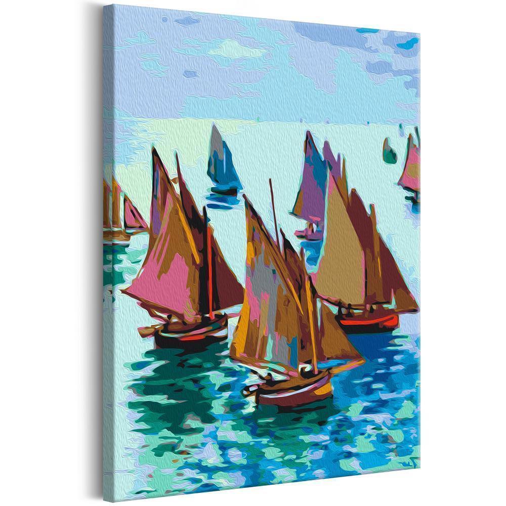Start learning Painting - Paint By Numbers Kit - Claude Monet: Fishing Boats - new hobby