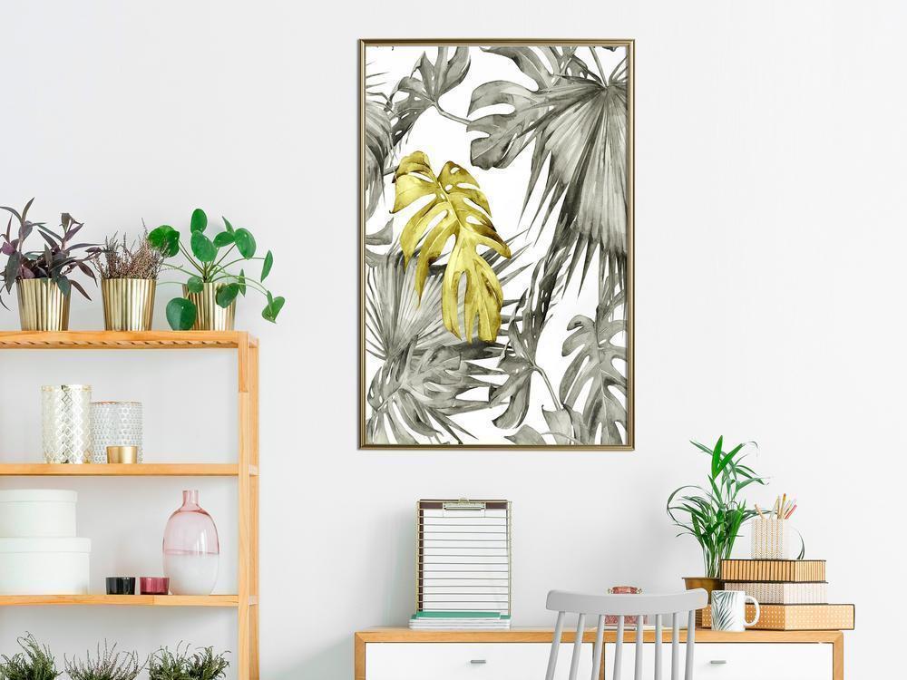 Botanical Wall Art - Extraordinary Leaf-artwork for wall with acrylic glass protection