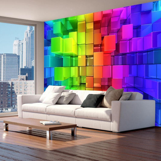 Wall Mural - Colour jigsaw-Wall Murals-ArtfulPrivacy