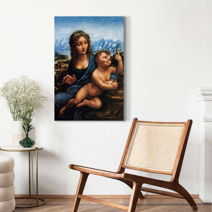 Canvas Print - Madonna With a Distaff (Leonardo da Vinci)