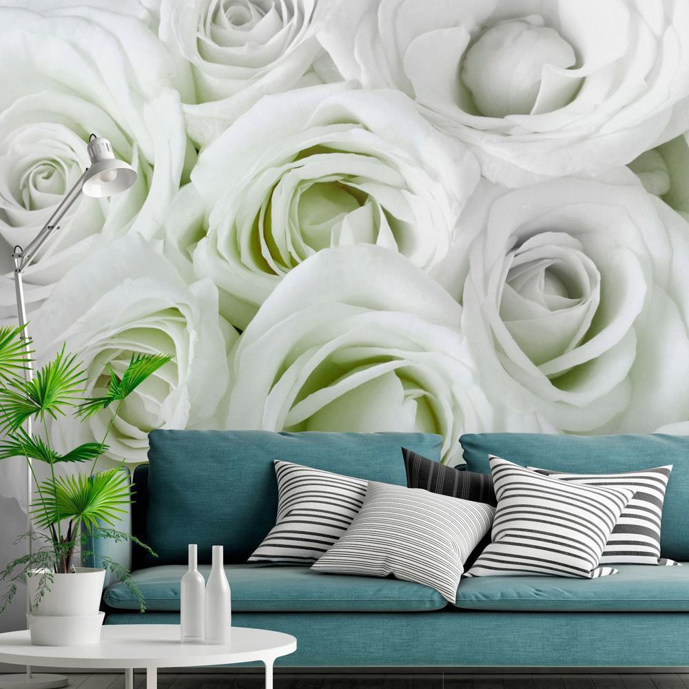 Wall Mural - Satin Rose (Green)-Wall Murals-ArtfulPrivacy