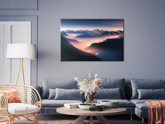 Canvas Print - Mountain Breath (1 Part) Wide - First Variant-ArtfulPrivacy-Wall Art Collection