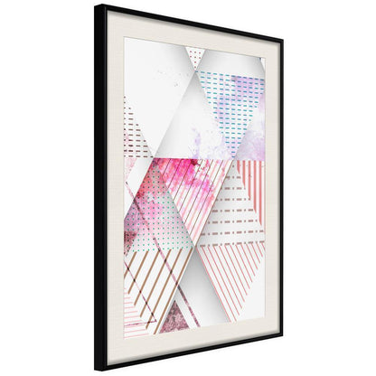 Abstract Poster Frame - Patchwork III-artwork for wall with acrylic glass protection