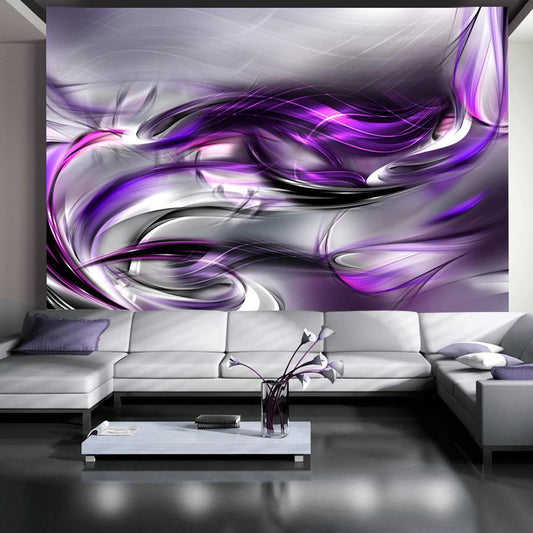 Wall Mural - Purple Swirls-Wall Murals-ArtfulPrivacy