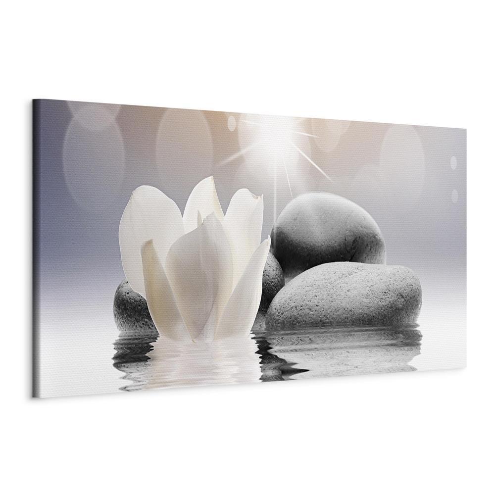 Canvas Print - Pebbles in Water (1 Part) Narrow-ArtfulPrivacy-Wall Art Collection