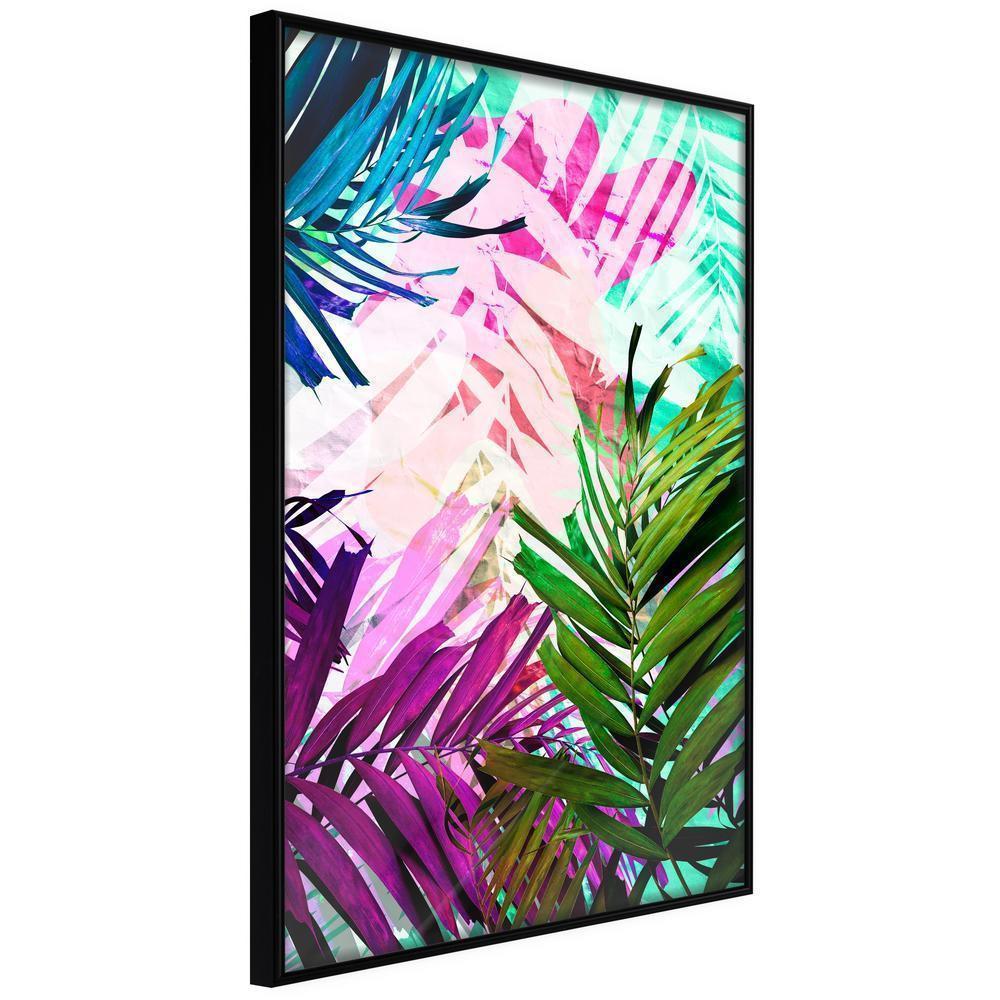 Botanical Wall Art - Vibrant Jungle-artwork for wall with acrylic glass protection