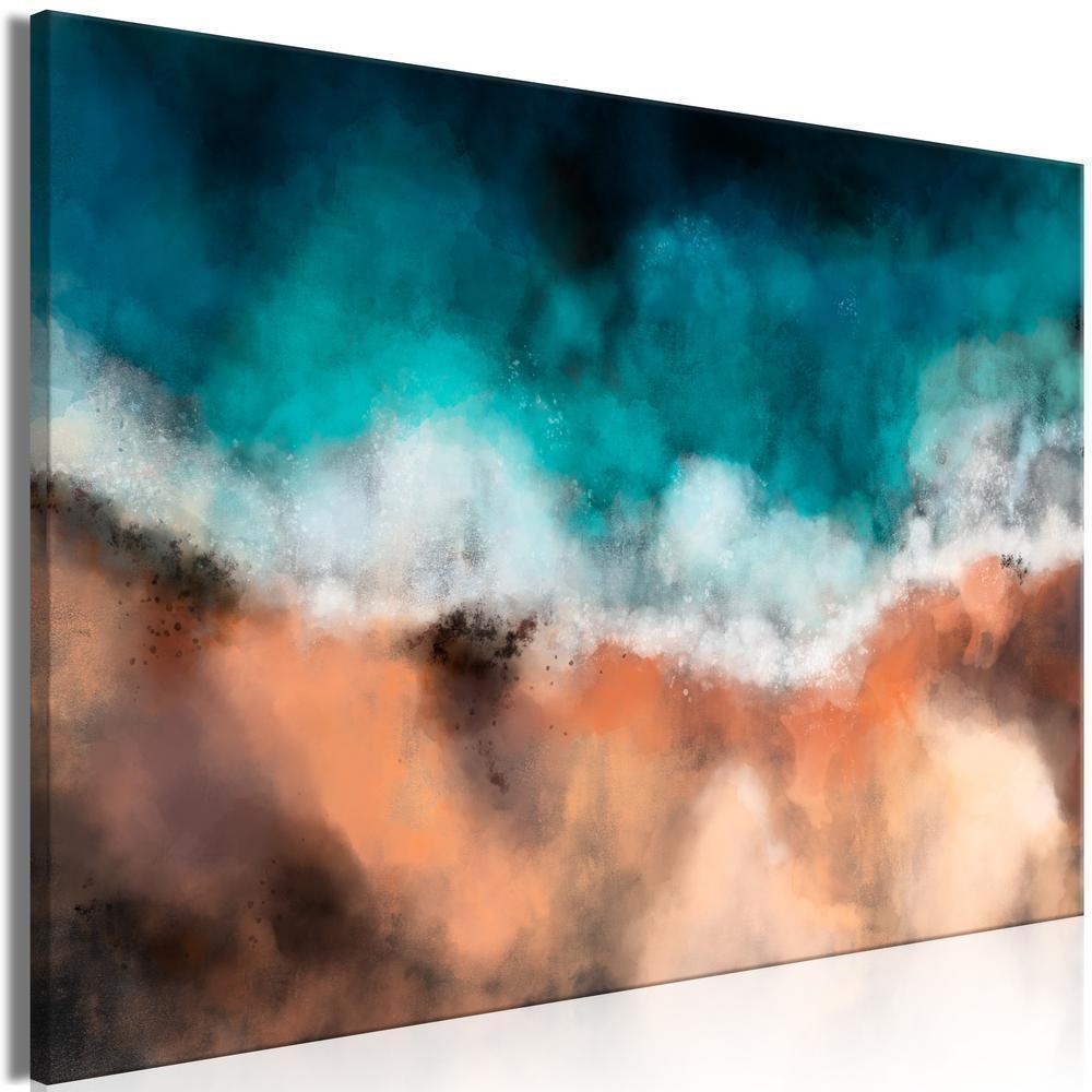 Canvas Print - Waves in the Sand (1 Part) Wide-ArtfulPrivacy-Wall Art Collection