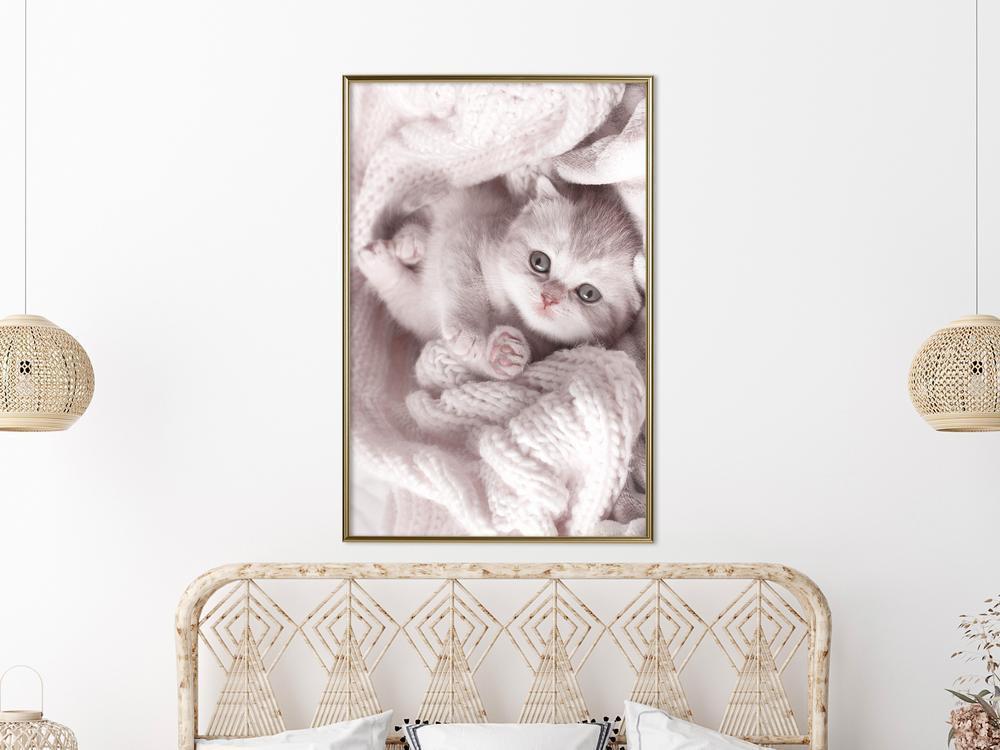 Winter Design Framed Artwork - Tangled in Sweater-artwork for wall with acrylic glass protection