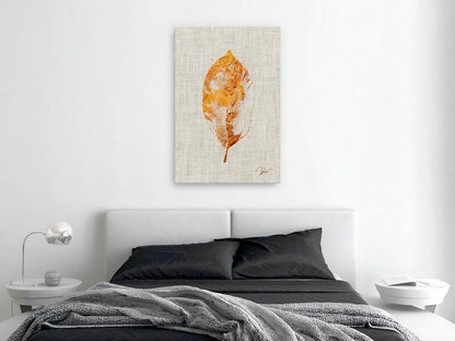 Canvas Print - Golden Flora (1 Part) Vertical-ArtfulPrivacy-Wall Art Collection