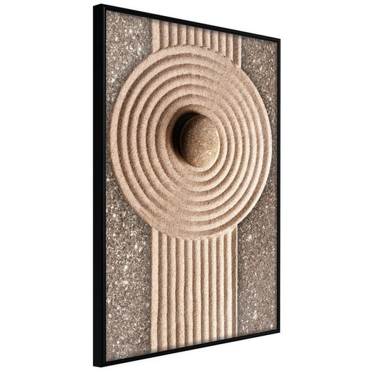 Abstract Poster Frame - Sandy Roundabout-artwork for wall with acrylic glass protection