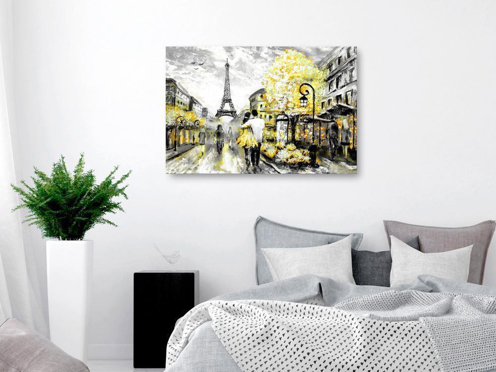 Canvas Print - Colourful Rendez-Vous (1 Part) Wide Yellow-ArtfulPrivacy-Wall Art Collection