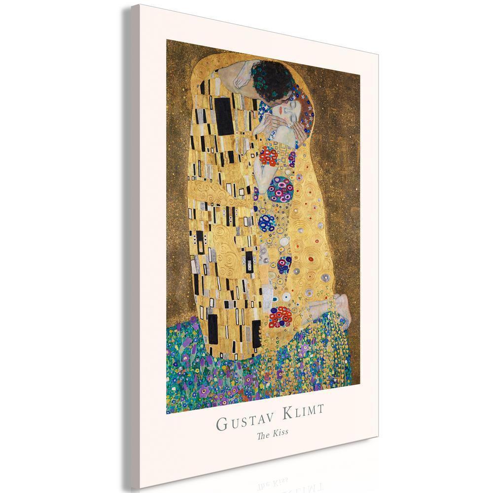 Canvas Print - Gustav Klimt - The Kiss (1 Part) Vertical-ArtfulPrivacy-Wall Art Collection