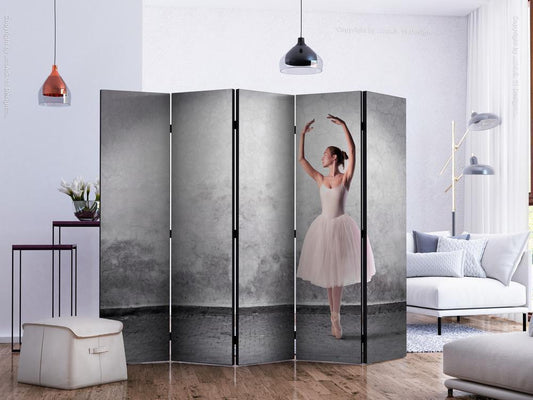 Decorative partition-Room Divider - Ballerina in Degas paintings style II-Folding Screen Wall Panel by ArtfulPrivacy
