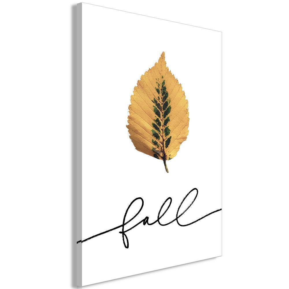 Canvas Print - Unusual Leaf (1 Part) Vertical-ArtfulPrivacy-Wall Art Collection