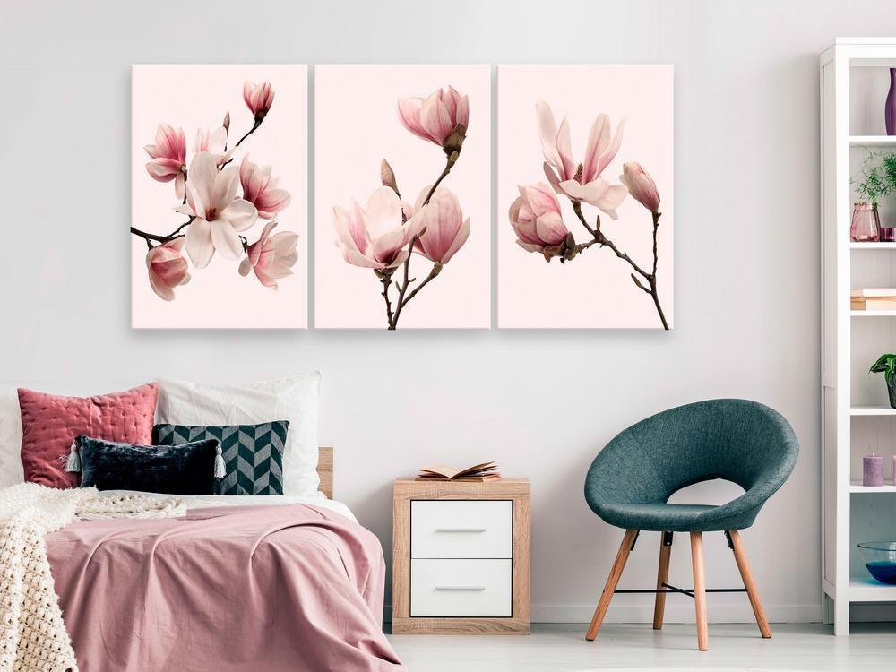 Canvas Print - Spring Magnolias (3 Parts)-ArtfulPrivacy-Wall Art Collection