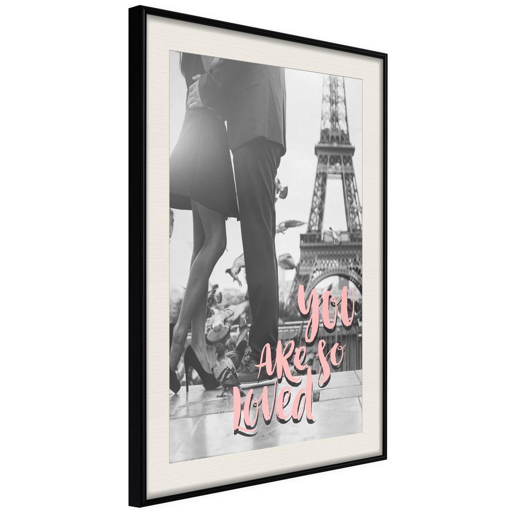 Wall Art Framed - Love in Paris-artwork for wall with acrylic glass protection
