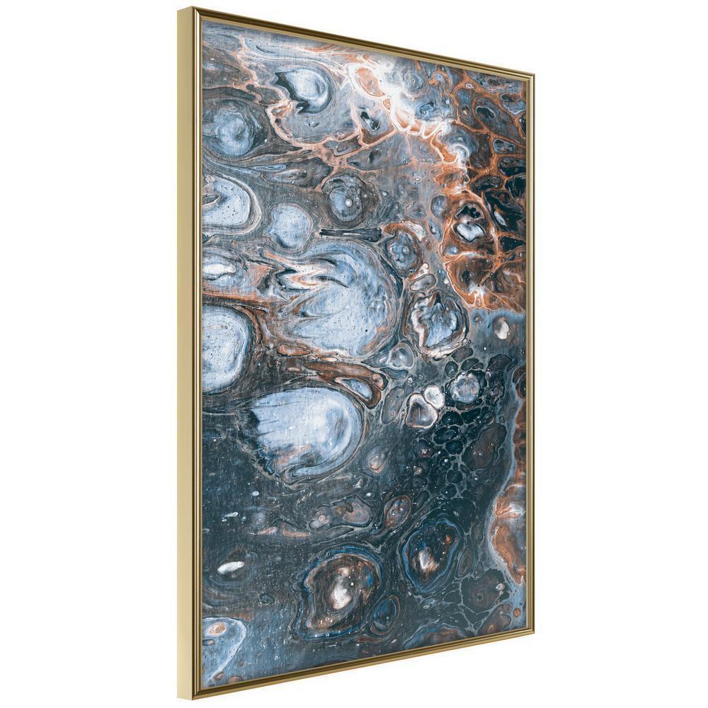 Abstract Poster Frame - Surface of the Unknown Planet I-artwork for wall with acrylic glass protection