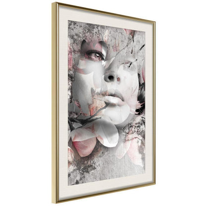 Wall Decor Portrait - Lady in the Flowers-artwork for wall with acrylic glass protection