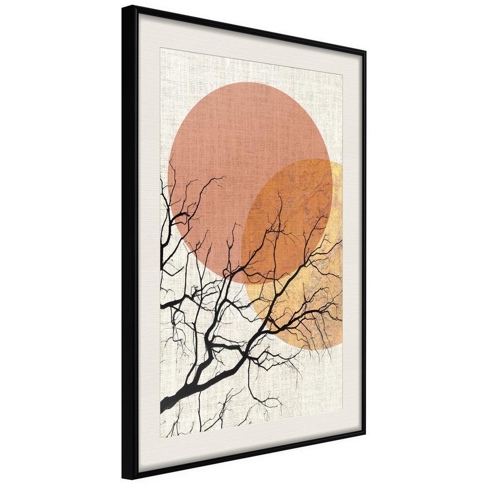Autumn Framed Poster - Gloomy Tree-artwork for wall with acrylic glass protection