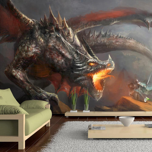 Wall Mural - Dragon fire-Wall Murals-ArtfulPrivacy