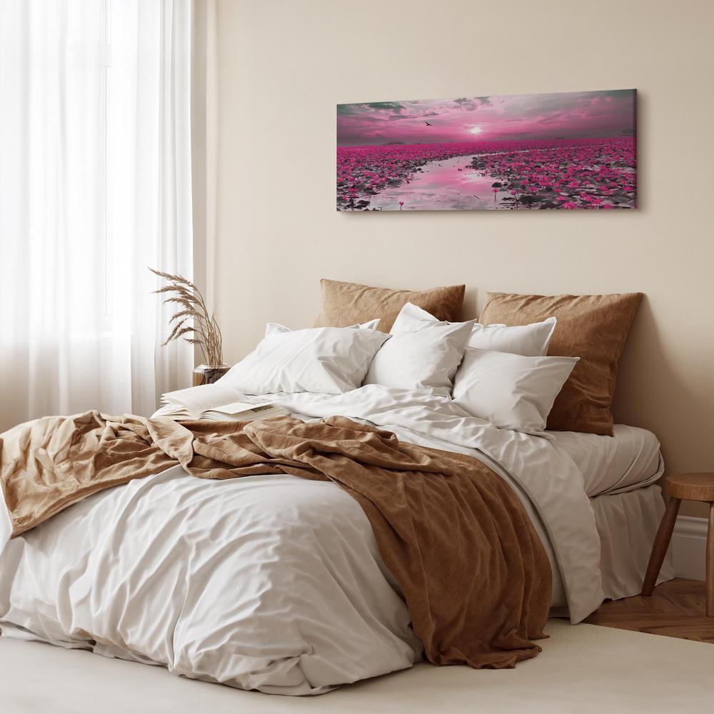 Canvas Print - Lilies and Sunset (1 Part) Narrow-ArtfulPrivacy-Wall Art Collection