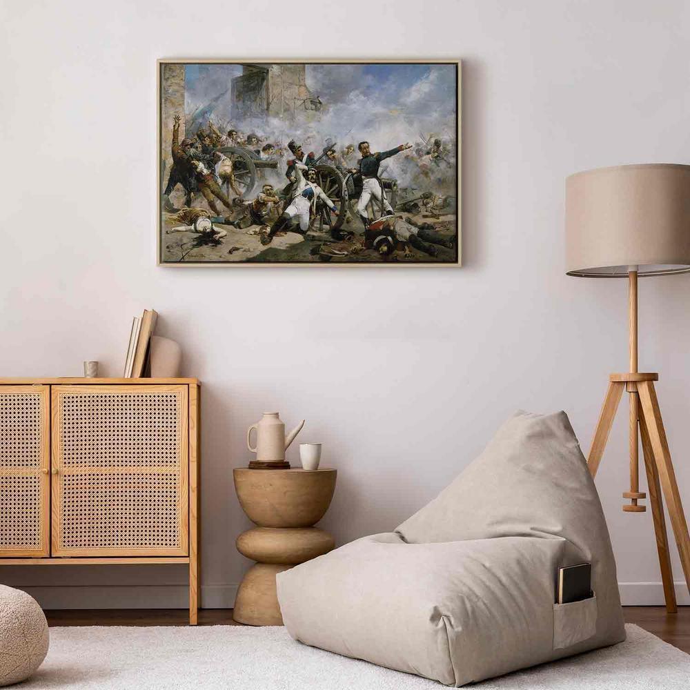 Canvas Print - The death of Pedro Velarde y Santillán during the defence of the Monteleon Artillery Barracks (Joaquín Sorolla y Bastida)