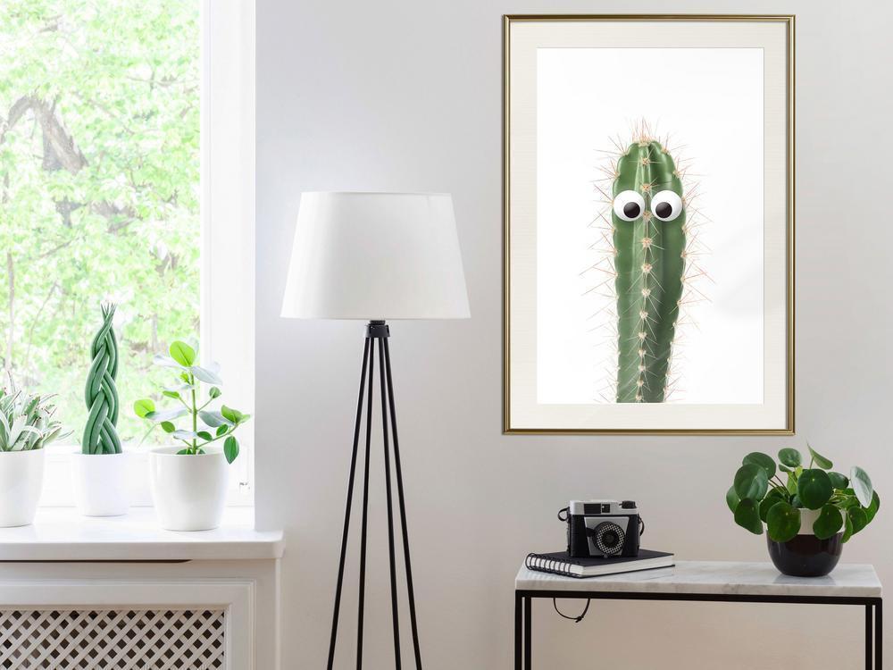 Botanical Wall Art - Funny Cactus I-artwork for wall with acrylic glass protection