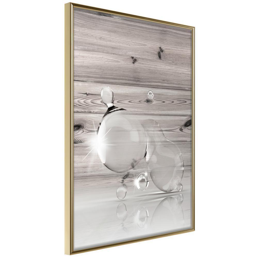 Winter Design Framed Artwork - Joined Bubbles-artwork for wall with acrylic glass protection