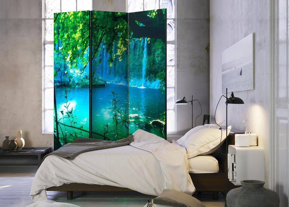 Decorative partition-Room Divider - Kursunlu Waterfalls-Folding Screen Wall Panel by ArtfulPrivacy