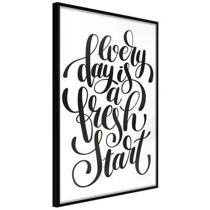 Motivational Wall Frame - Fresh Start-artwork for wall with acrylic glass protection