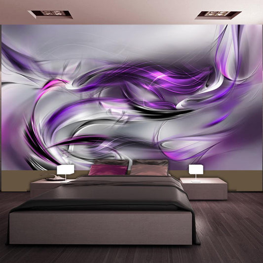Wall Mural - Purple Swirls II-Wall Murals-ArtfulPrivacy