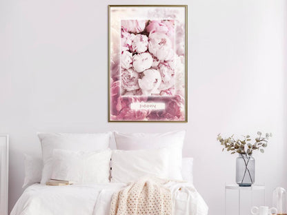 Botanical Wall Art - Scent of Peonies-artwork for wall with acrylic glass protection