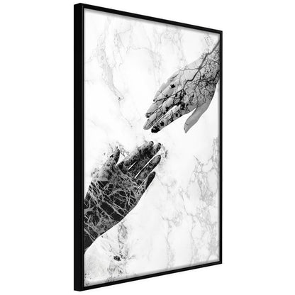 Black and White Framed Poster - Almost-artwork for wall with acrylic glass protection