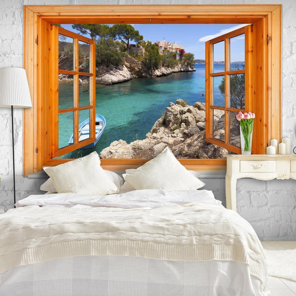 Wall Mural - Mediterranean Landscape-Wall Murals-ArtfulPrivacy