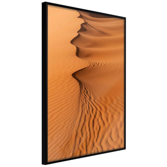 Framed Art - Patterns on the Sand-artwork for wall with acrylic glass protection