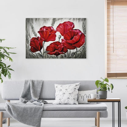 Canvas Print - Poppies in Wheat-ArtfulPrivacy-Wall Art Collection